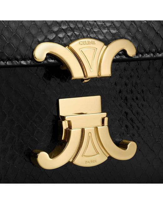 Céline Black Small Chain Triomphe