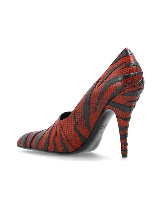 Versace Brown Tigre Pattern Heeled Pumps