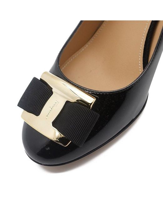 Ferragamo Black Bow-Tie High Heels