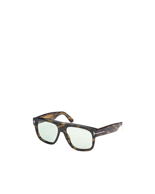 Tom Ford White Eyewear Pilot Frame Sunglasses for men