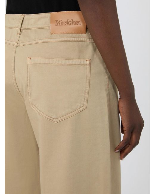 Max Mara Natural Wide-Leg Trousers