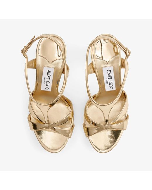 Jimmy Choo Metallic Liquid Metal Leather Sandals