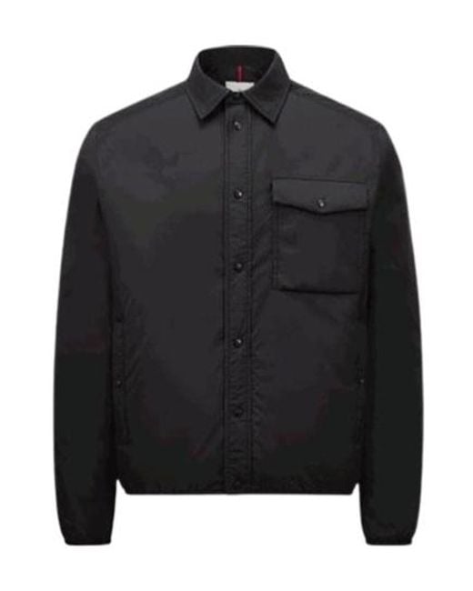Moncler Black Lapel Long-Sleeved Casual Jacket for men