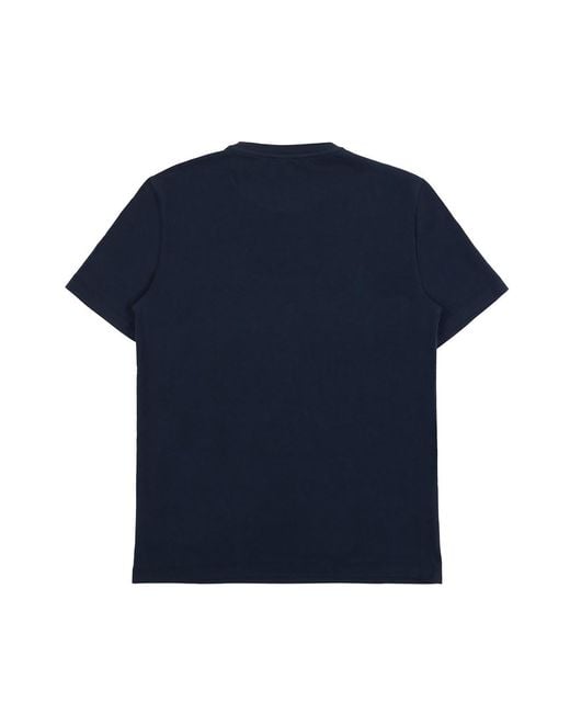 EA7 Blue Logo Printed T-Shirt With Round Neck for men