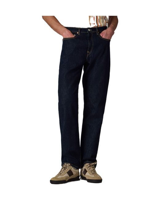 Paul Smith Blue Relaxed Tapered-Fit Rinse Wash 'Organic Vintage Stretch' Jeans for men