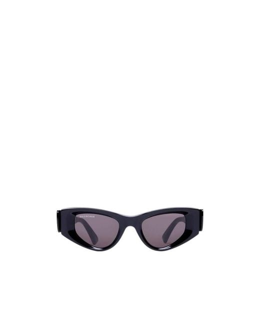 Balenciaga White Occhiali Da Sole Odeon Cat Da Donna