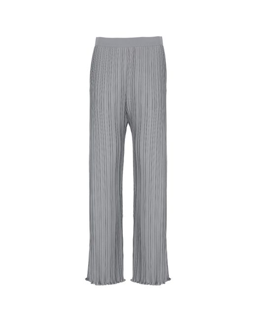 Lanvin Gray Pleated Straight Leg Pants