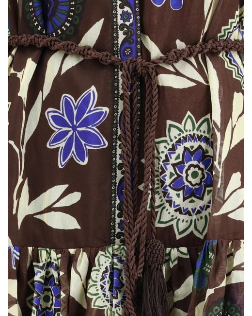 ALÉMAIS Brown Jasper Printed Shirt Dress