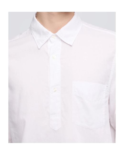 Aspesi White Double-Layered Sheer Shirt for men
