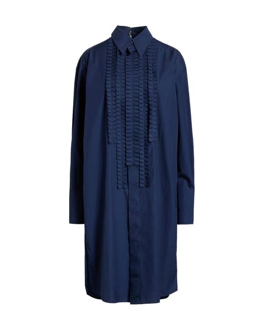 Marni Blue Long Sleeves Shirt Dress