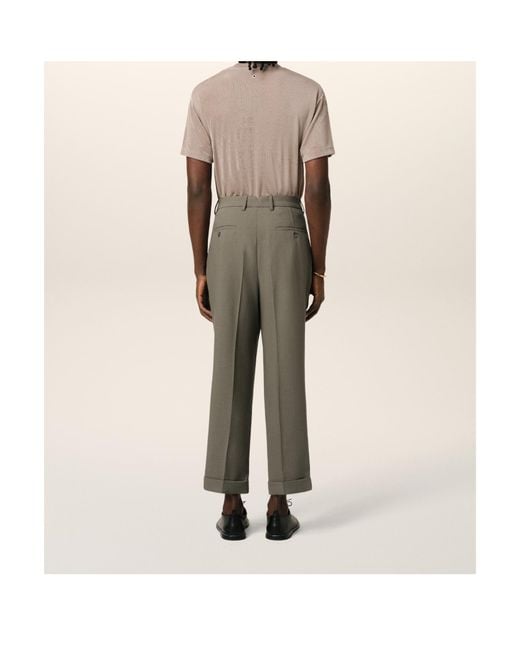 AMI Gray Tailored Trousers for men