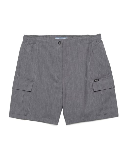 Prada Gray Light Mohair Shorts