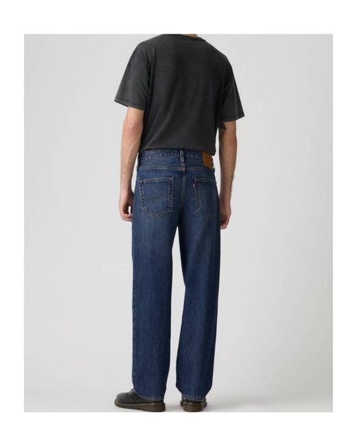 Levi's Blue 568 Loose Straight Jeans for men