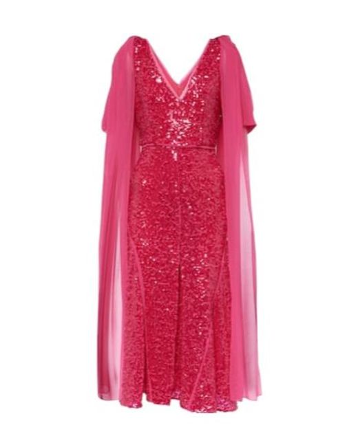 Erdem Pink Sequined Midi Dress