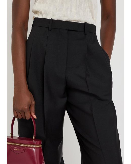 Givenchy Black Wool And Mohair-Blend Trousers