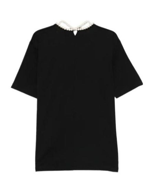 Junya Watanabe Black Faux Pearl T-Shirt