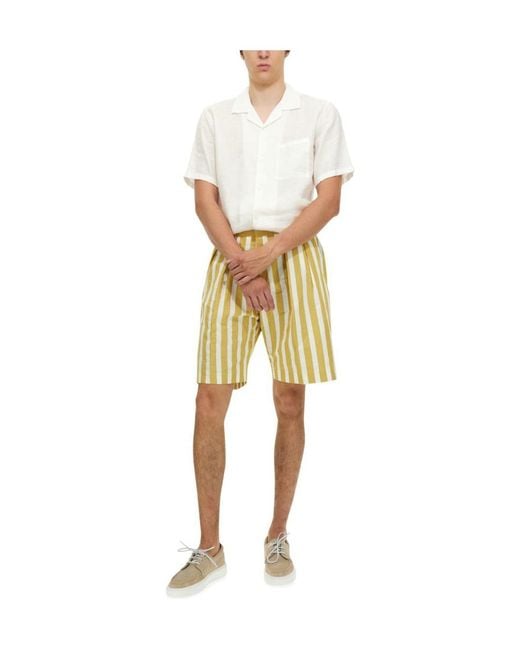 Paul Smith Yellow Striped Shorts for men