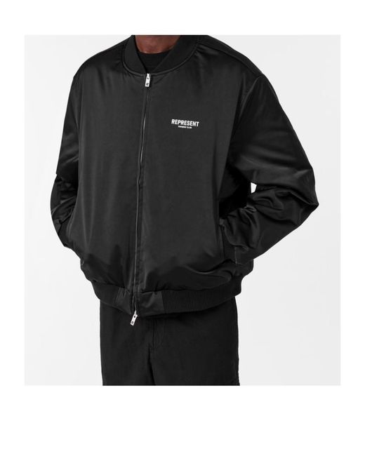 Represent Black Varsity Jacket for men