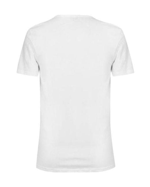 Paul Smith White Logo Crew Neck T-Shirt for men