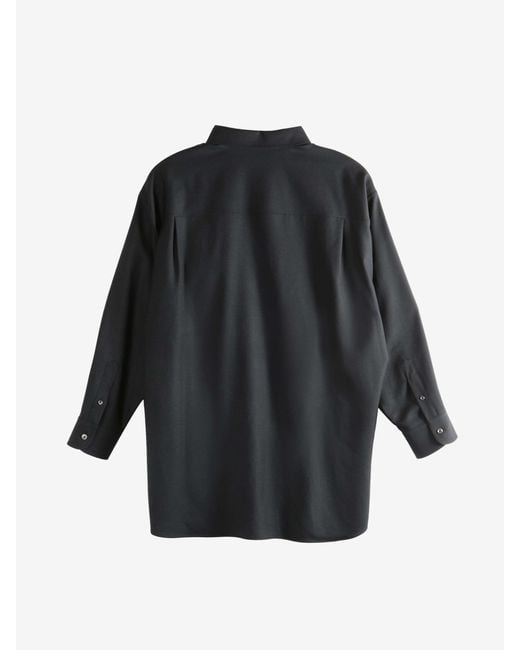 The Row Black Luka Button-Up Shirt