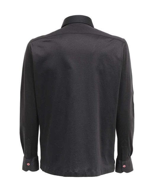Kiton Blue Long-Sleeved Shirt for men