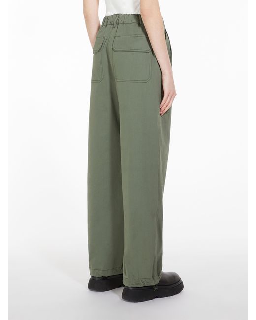 Weekend by Maxmara Green Satin Trousers
