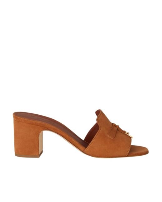 Loro Piana Brown Summer Charms Sandals
