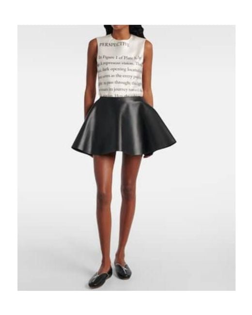 J.W. Anderson Black Solid-Color Leather Miniskirt