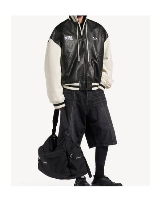 Balenciaga Black Nba Collaboration Varsity Jacket
