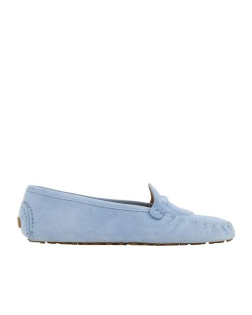 Ferragamo Blue Gancini Driver Loafer