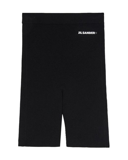 Jil Sander Black Logo-Print Compression Shorts
