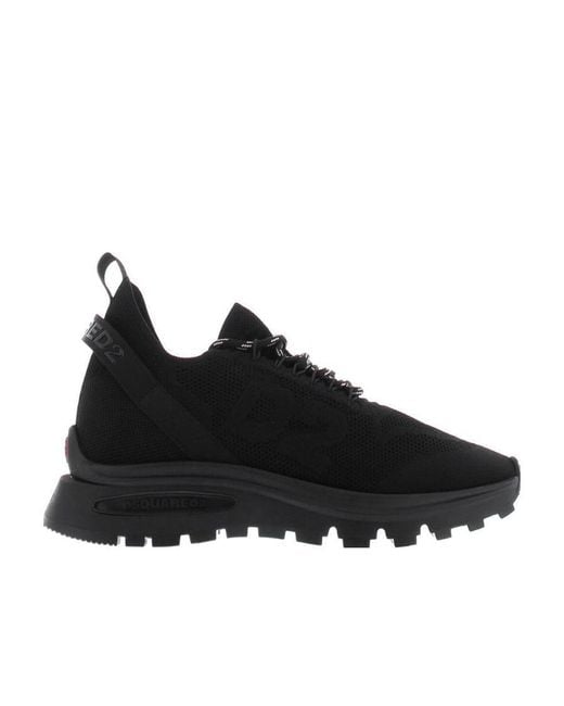 DSquared² Black Run Ds2 Lace-Up Sneakers for men