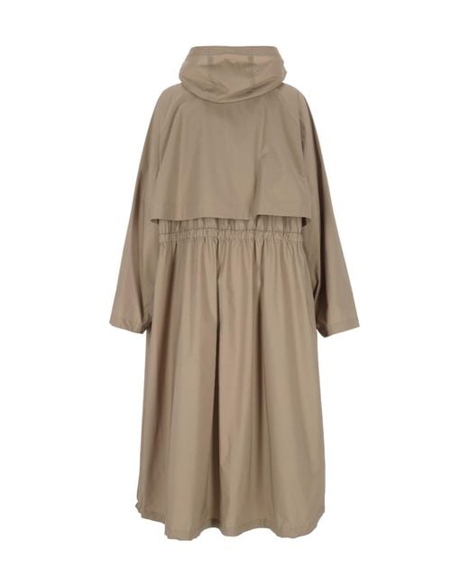 Herno Natural Drawstring-Waist Hooded Coat