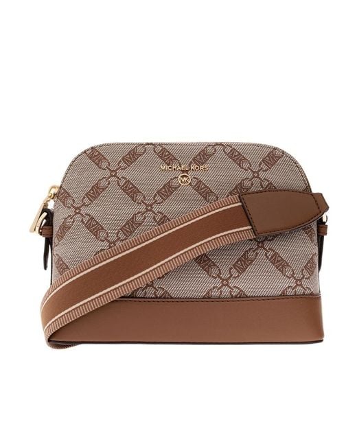 MICHAEL Michael Kors Brown Logo-Embossed Crossbody Bag