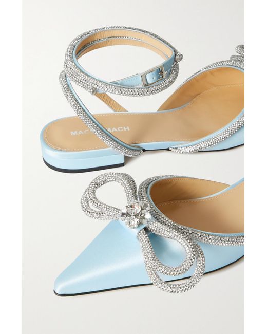 Mach & Mach White Pointed Ballet Shoes