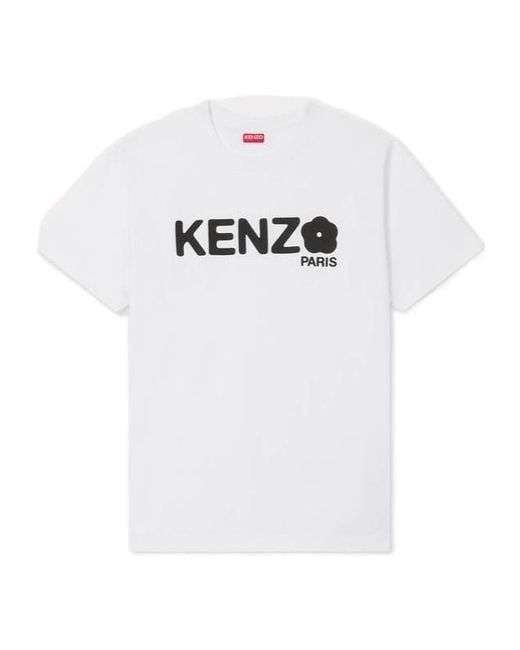 KENZO White Boke Flower 2.0 Printed Crewneck T-Shirt
