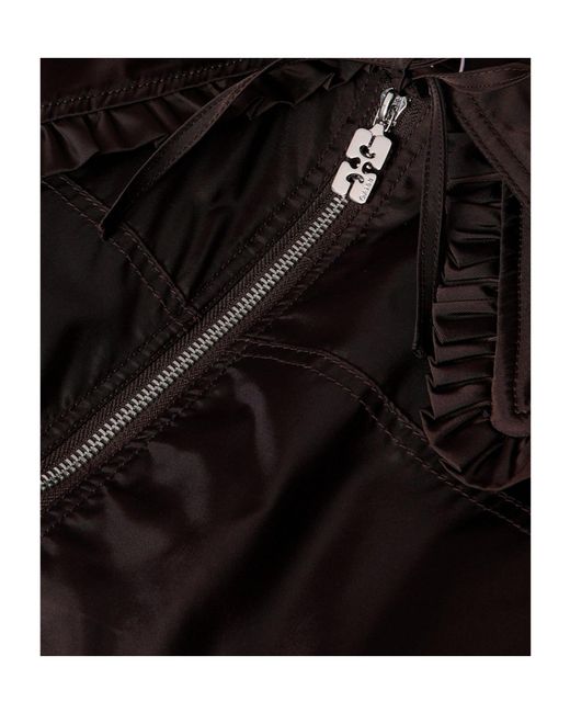 Ganni Black Short Flight Jacket