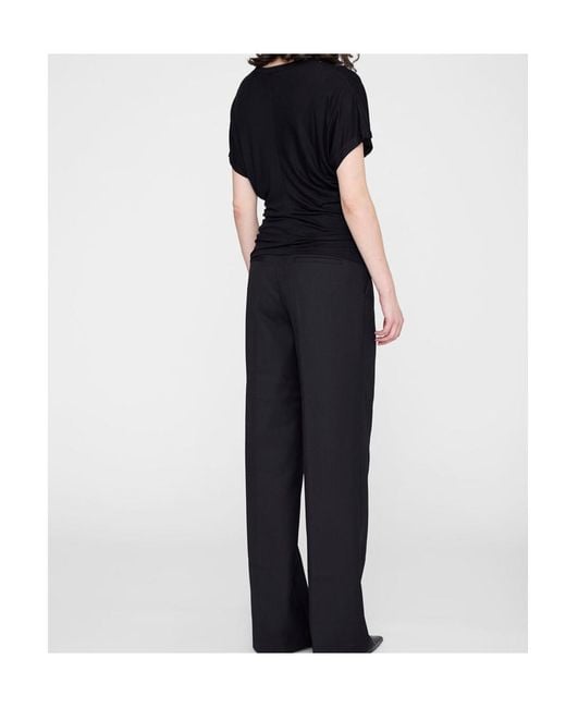 Anine Bing Black Zadig Crewneck T-Shirt