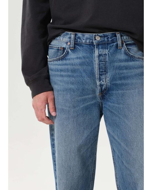 Agolde Blue 90's Mid-Rise Loose Fit Jeans for men
