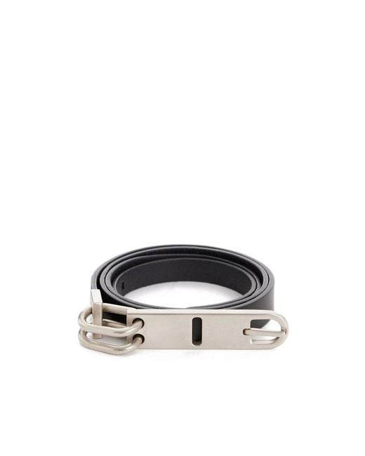 Rick Owens White Tongue-Shaped Belt for men