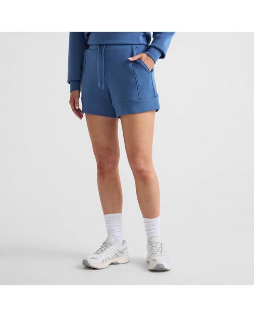 Varley Blue Fleece Athletic Shorts