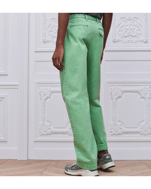 Dior Green Pleated Chinos for men