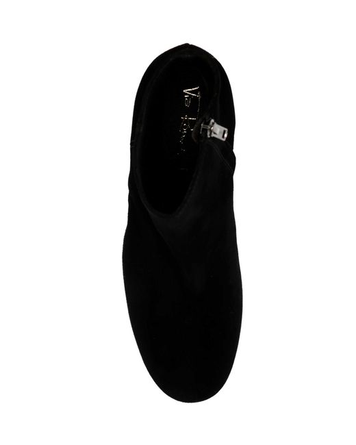 Via Roma 15 Black Round Toe Heeled Boots