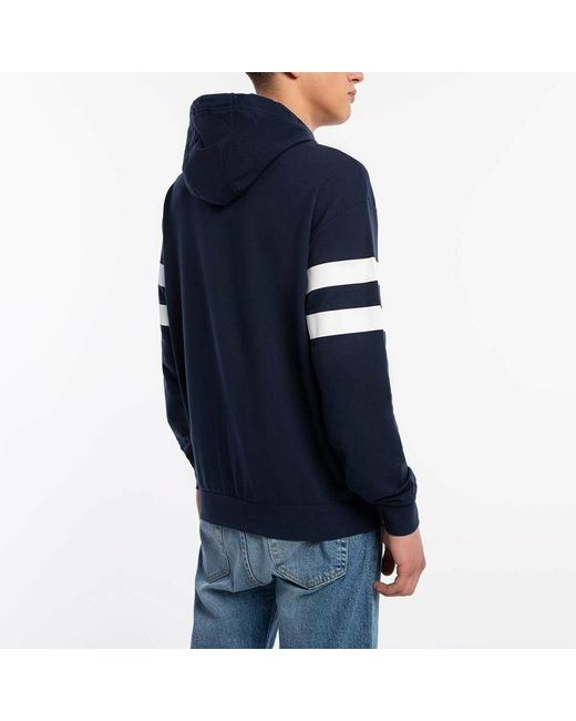 EA7 Blue Logo Pattern Sweater for men