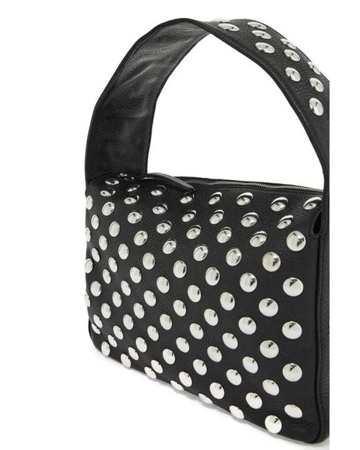 Khaite Black Elena Logo Shoulder Bag