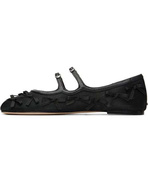 Marc Jacobs Black The Bow Mesh Kiki Ballet Flats