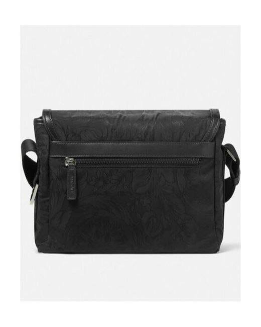 Versace Neo Nylon Jacquard Messenger Bag in Black for Men | Lyst