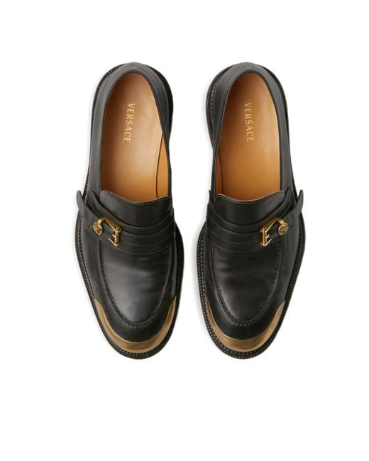Versace Black Primo Slip-On Loafers for men