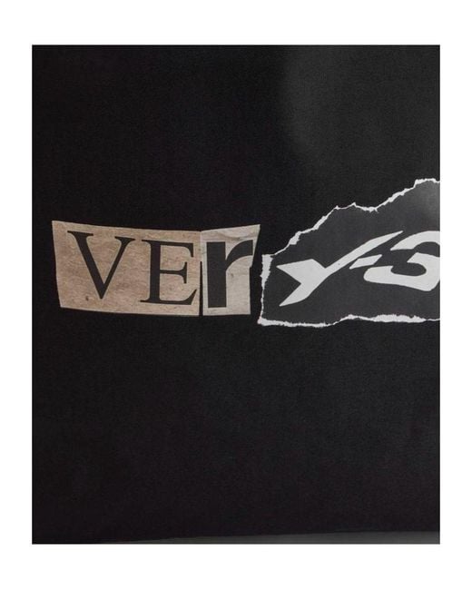Y-3 Black Logo Detail Top Handle Bag for men