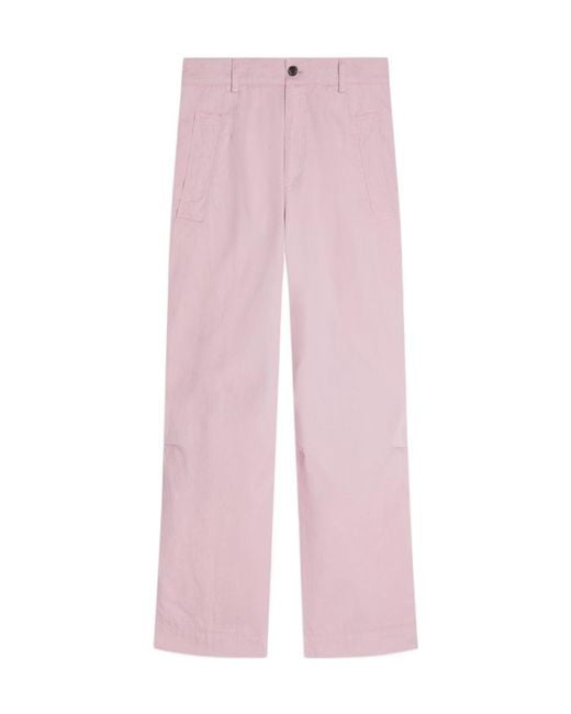 Dries Van Noten Pink Pencks Straight-Leg Pants for men